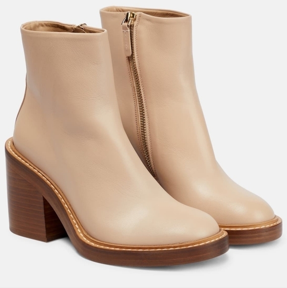 Chloe Shoes - Chloé Women's May Ankle Boots Med Brown